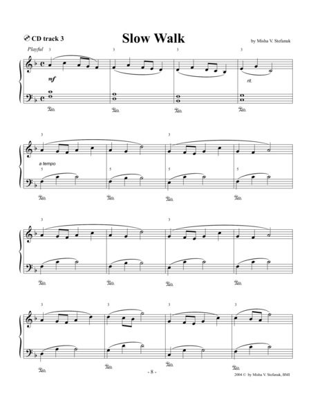 Free Sheet Music Slow Walk Easy Romantic