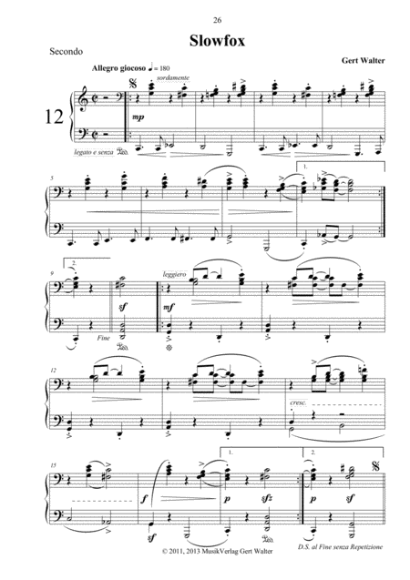 Free Sheet Music Slowfox