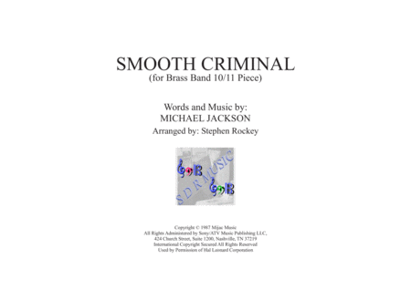 Smooth Criminal For Brass 10 11 Piece And Percussion Sheet Music