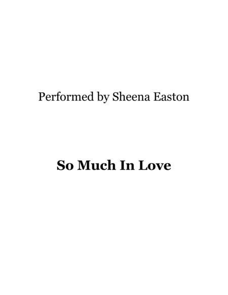 Free Sheet Music So Much In Love Performed By Sheena Easton