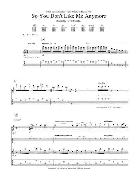 Free Sheet Music So You Dont Like Me Anymore