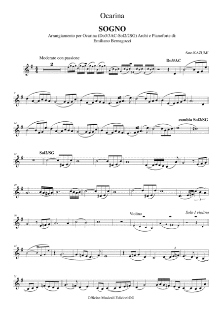 Sogno Sheet Music