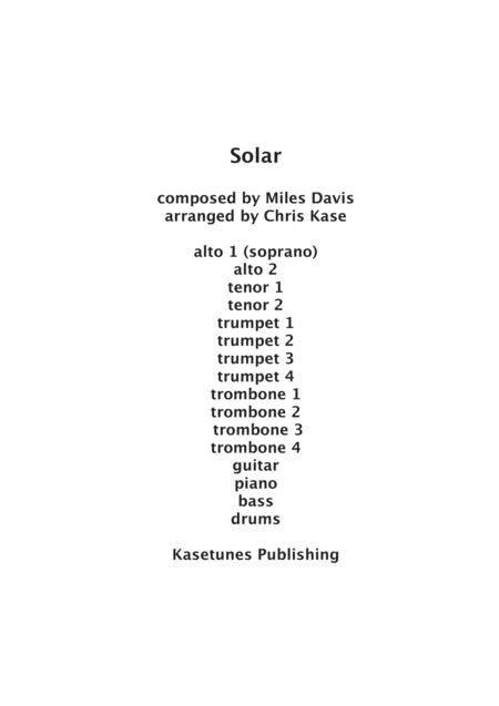 Solar For Full Big Band Sheet Music