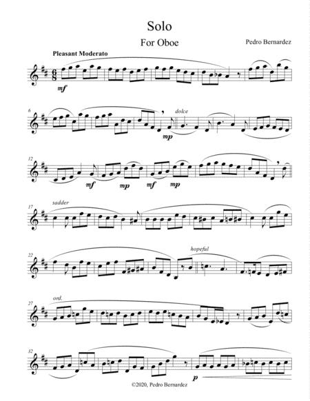 Solo For Oboe Sheet Music