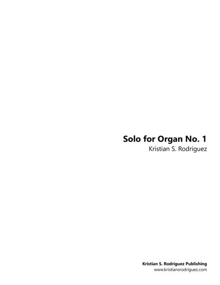 Solo For Organ Sheet Music