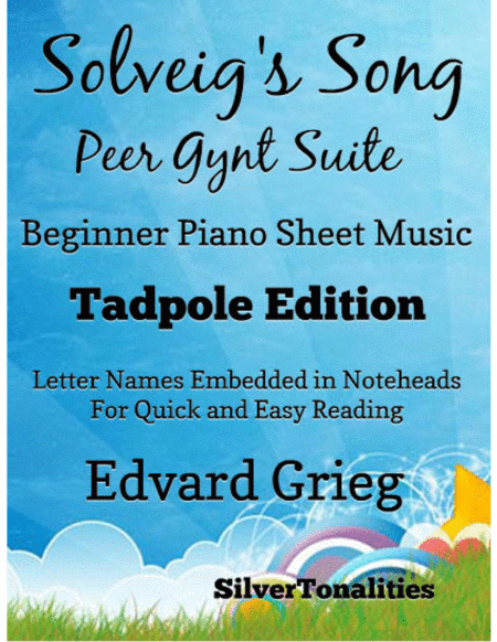 Solveigs Song Peer Gynt Suite Beginner Piano Sheet Music Tadpole Edition Sheet Music