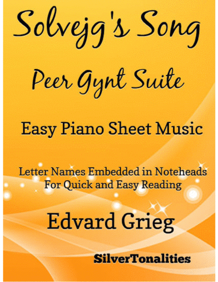 Solvejgs Song Peer Gynt Suite Easy Piano Sheet Music Sheet Music