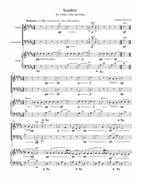 Free Sheet Music Sombre