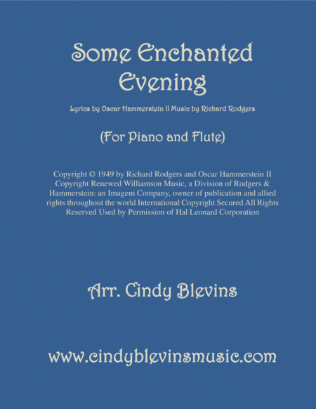 Some Enchanted Evening Arranged For Piano And Flute Sheet Music