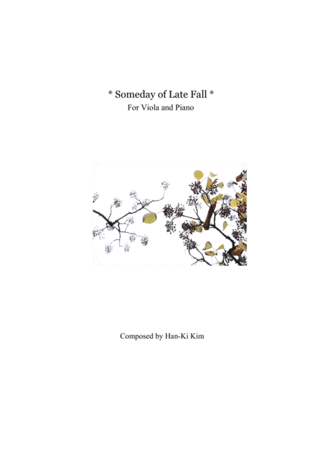 Free Sheet Music Someday Of Late Fall For Viola And Piano