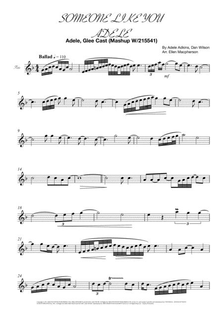 Free Sheet Music Someone Like You For Virtuosic Flute