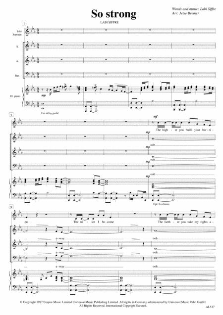 Something Inside So Strong Sabar Piano Solo Sheet Music