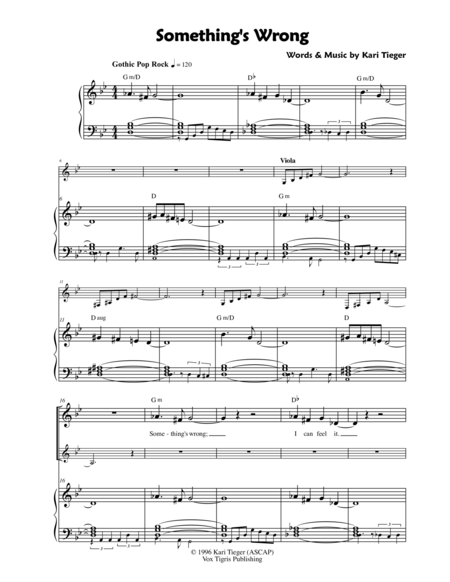 Somethings Wrong Sheet Music