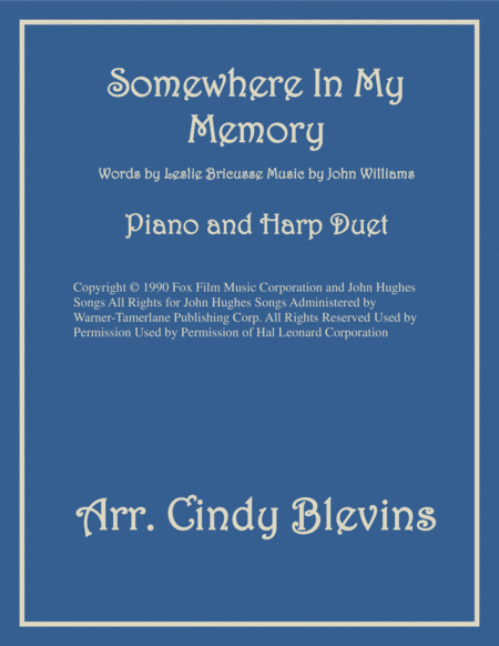 Somewhere In My Memory Piano And Harp Duet Sheet Music