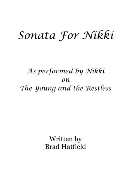 Sonata For Nikki As Heard On The Young And The Restless Sheet Music