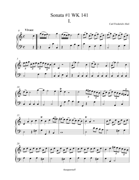 Free Sheet Music Sonata For Piano 1 Wk141