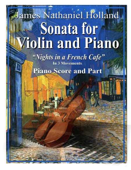 Free Sheet Music Sonata For Violin And Piano Nights In A French Cafe