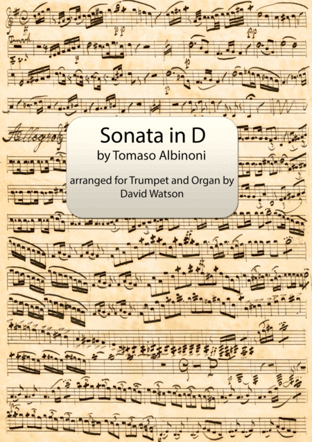 Sonata In D Originally In A For Trumpet And Organ Sheet Music