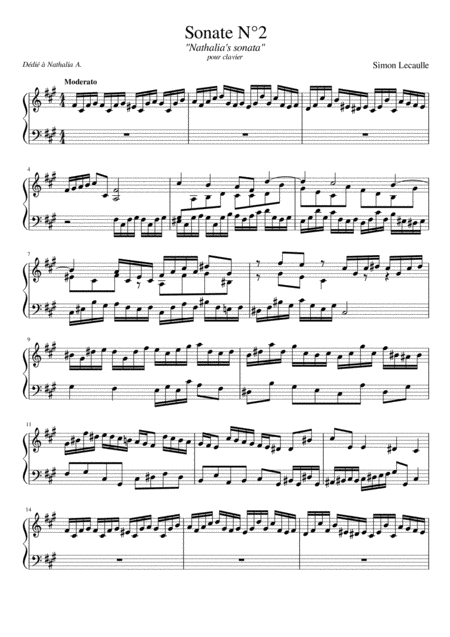 Free Sheet Music Sonata N 2 Nathalias Sonata