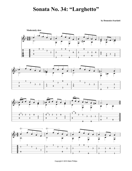 Free Sheet Music Sonata No 34 Larghetto