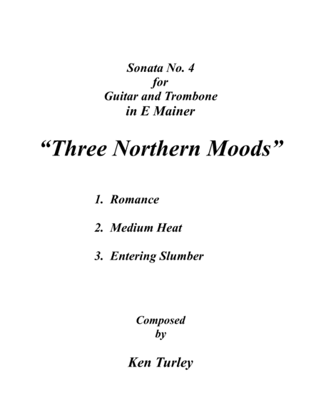 Sonata No 4 For Guitar And Trombone Three Northern Moods Sheet Music