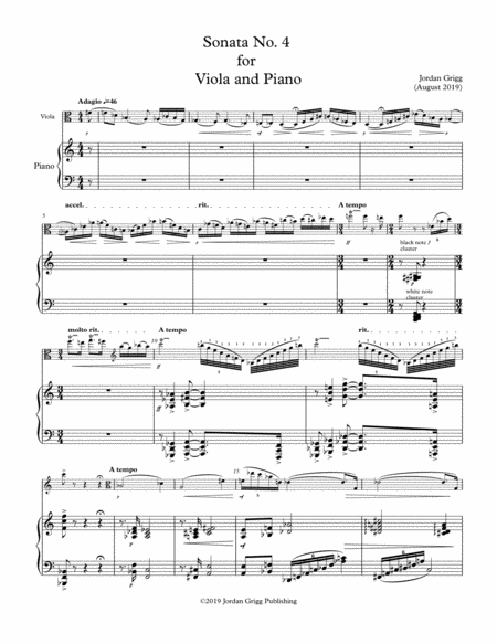 Sonata No 4 For Viola And Piano Sheet Music