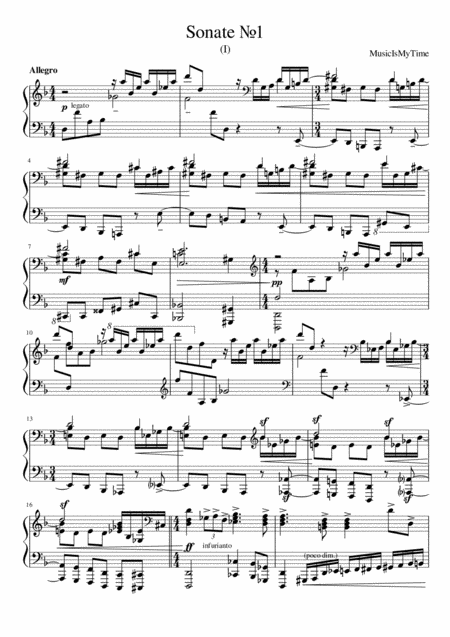 Sonate 1 Part I Sheet Music