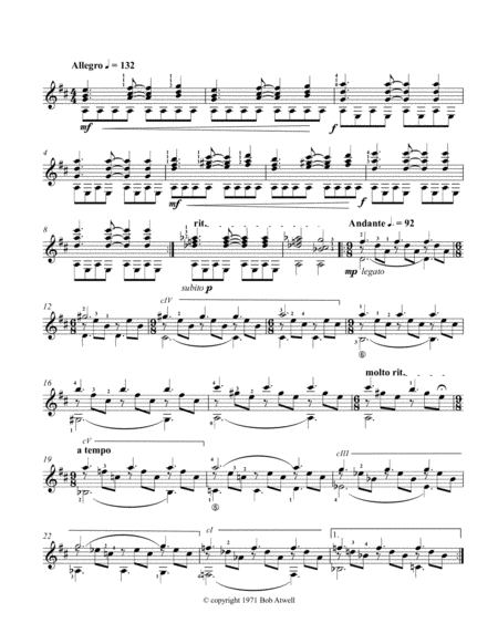 Sonatina For Classical Guitar Sheet Music