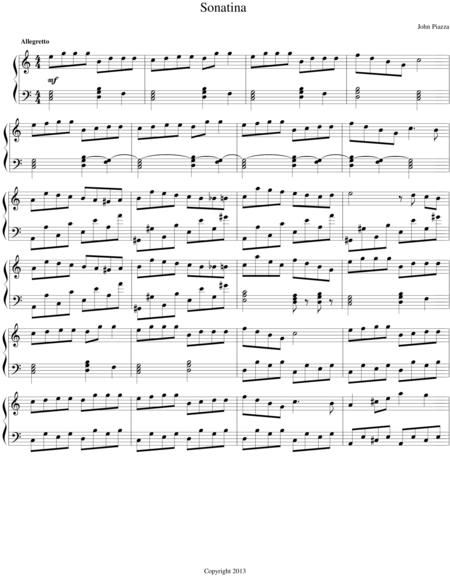 Sonatina In C Major Sheet Music