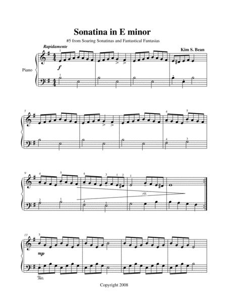 Sonatina In E Minor Sheet Music