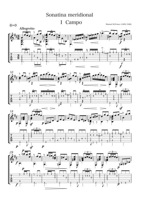 Sonatina Meridional Campo Sheet Music