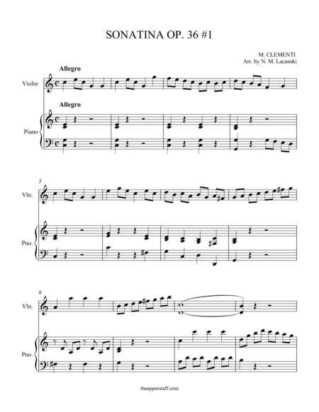 Sonatina Op 36 1 Sheet Music