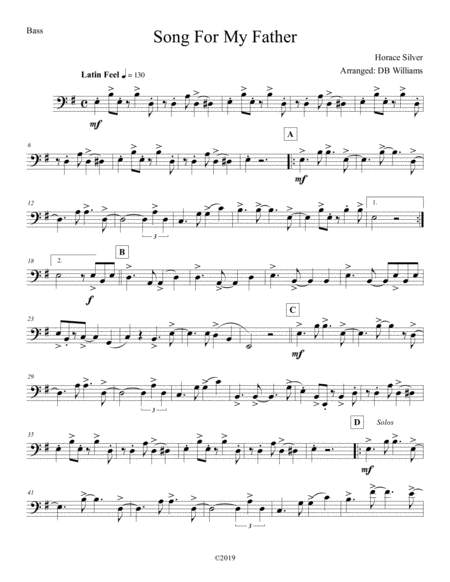 Song For My Father Strings Bass Sheet Music