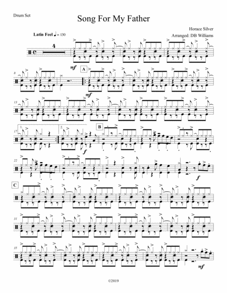 Song For My Father Strings Drum Set Sheet Music