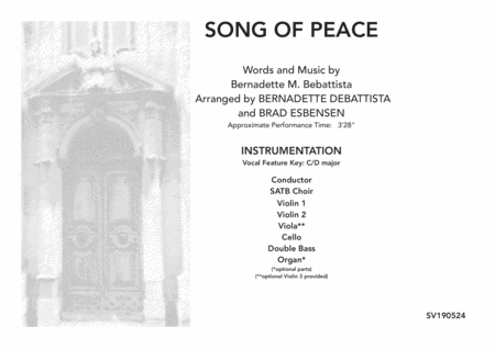 Free Sheet Music Song Of Peace