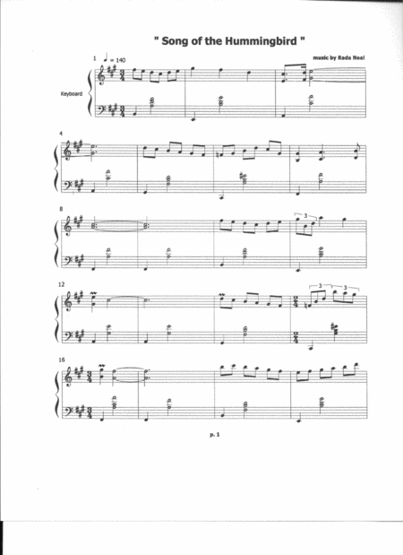 Song Of The Hummingbird Sheet Music