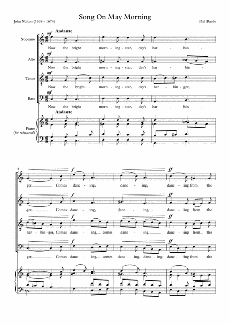 Song On May Morning Sheet Music