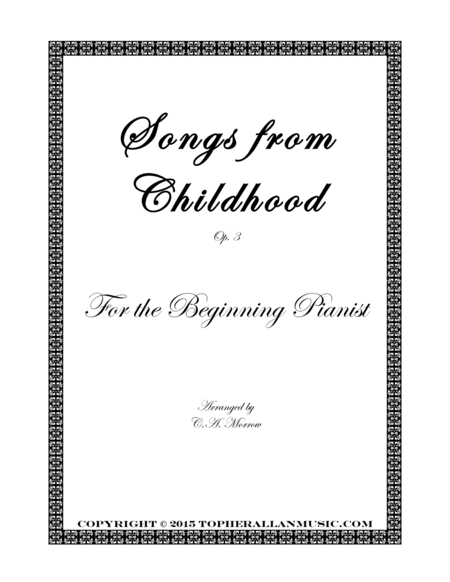 Free Sheet Music Songs From Childhood For The Beginning Pianist