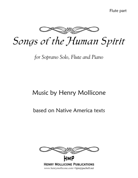 Songs Of The Human Spirit Flute Part Sheet Music