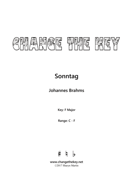 Sonntag F Major Sheet Music