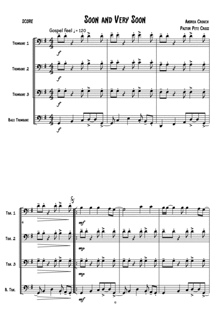 Soon And Very Soon Trombone Praise Sheet Music