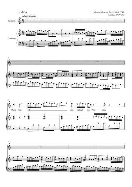 Soprano Aria Bwv 202 Sheet Music