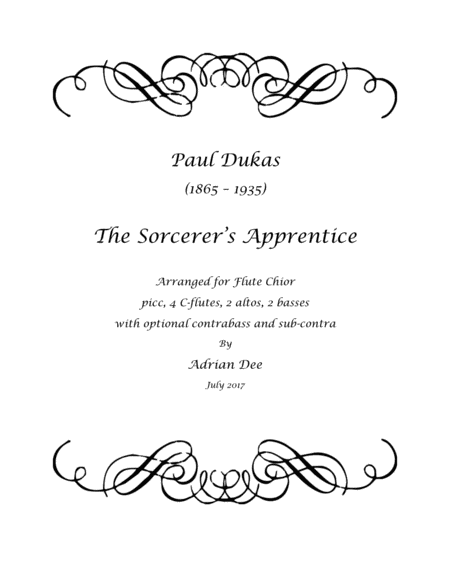 Free Sheet Music Sorcerers Apprentice