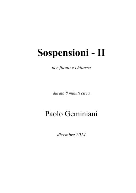 Free Sheet Music Sospensioni Ii