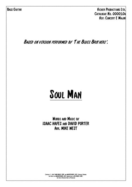 Free Sheet Music Soul Man Bass Guitar
