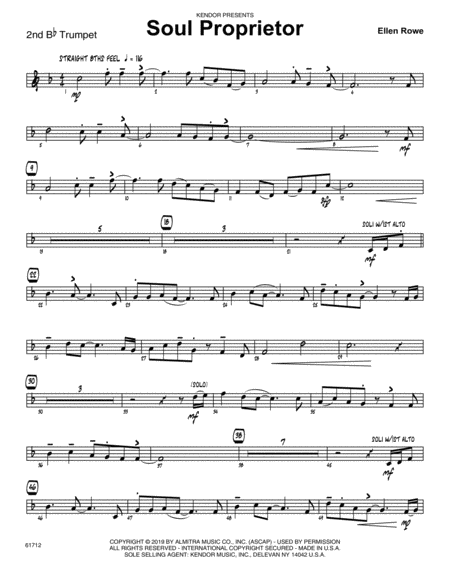 Soul Proprietor 2nd Bb Trumpet Sheet Music