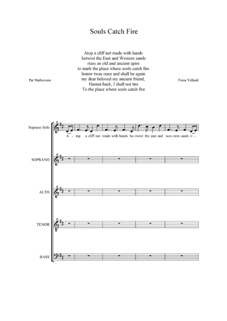 Souls Catch Fire Sheet Music