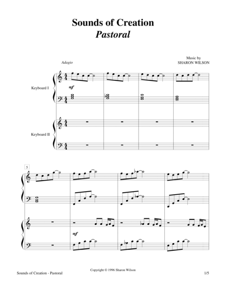 Sounds Of Creation Pastoral Keyboard Duet 2 Pianos 4 Hands Sheet Music