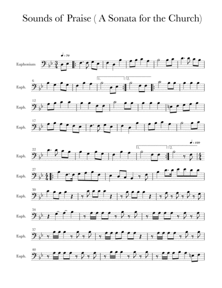 Free Sheet Music Sounds Of Praise Church Sonata For Tuba Quartet