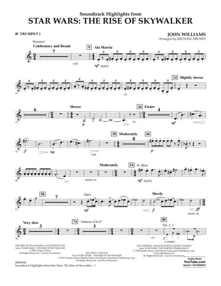 Soundtrack Highlights From Star Wars The Rise Of Skywalker Bb Trumpet 1 Sheet Music